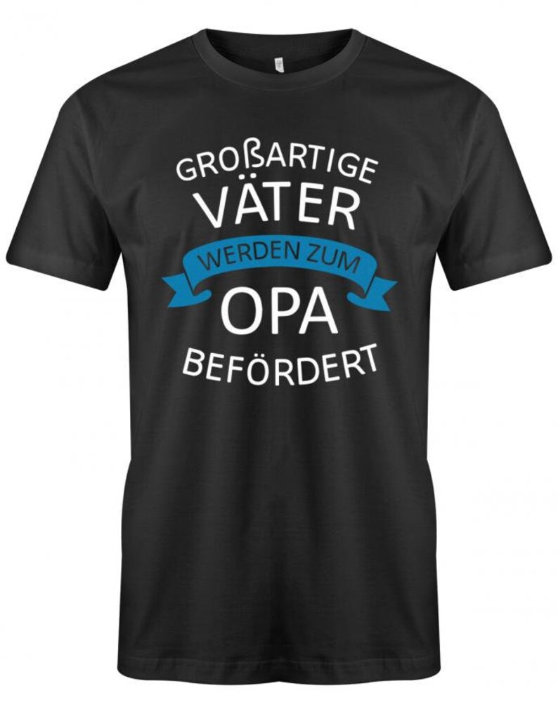 Großartige Väter werden zum Opa befördert Herren T-Shirt Schwarz