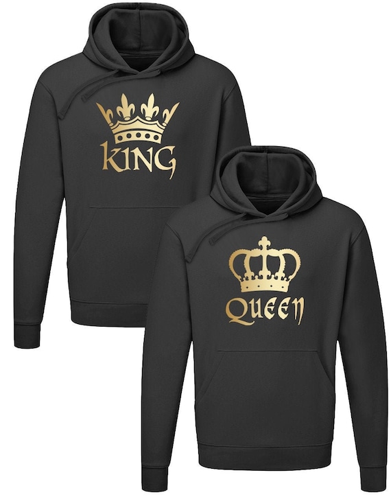 King und Queen Krone Couple Partner Hoodie -  France