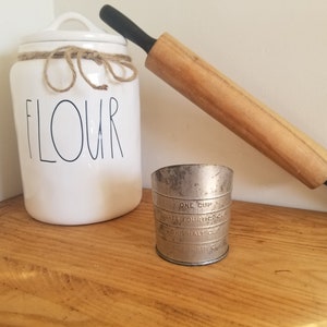 Rustic Vintage Tin Measuring Cup