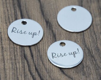 15pcs i wanna do bad thing with you Charms Silver tone disc Charms penant 20mm