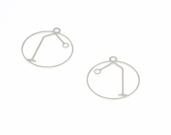 5 Raphael Sigil Charms: Stainless Steel Angel Amulet Pendants (25mm)