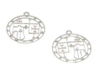 Glasya-Labolas Symbol Charm: Goetische Siegel Anhänger, Edelstahl (5 Stück)