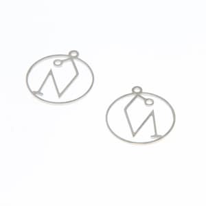5pcs Stainless Steel Uriel Sigil Charm: 25mm Logo Emblem Pendant