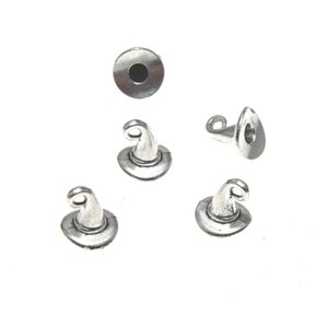 30pcs/lot Magic hat charm silver tone witch hat charm pendant DIY jewelry 10x10mm