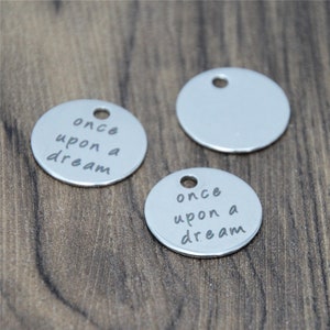 10 breloques il était un rêve argenté pendentif à breloques message 20 mm