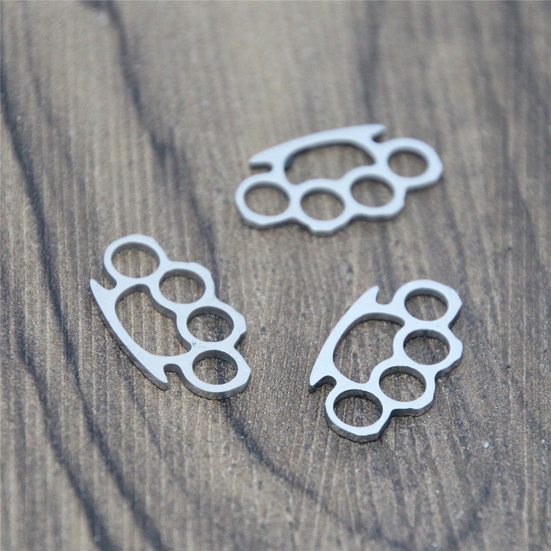 5piece/lot Brass Knuckle Charm Stainless Steel Brass Knuckle Etsy