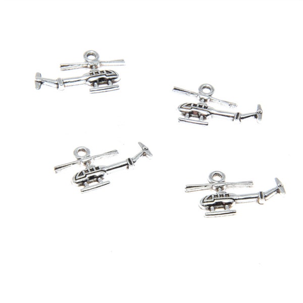 30pieces Helicopter Charm Pendant Helicopter for Travel or Transportation Themed pendants Jewelry 20x12mm