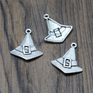 15pcs Wizard hat Charms silver tone Wizard hat charm pendant 25x23mm