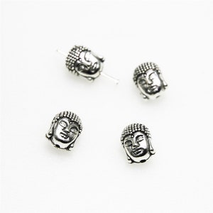 10pieces Alloy Beadle Spacer Beads Handmade Jewelry beads Buddha Head Bracelet Connector Charm Beads 11x8x7mm