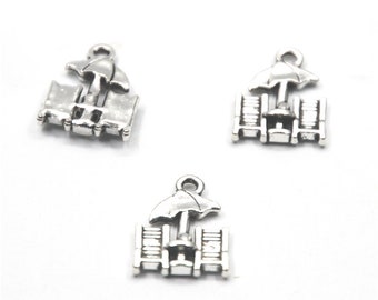 20pcs  beach chair charm silver tone chair Charms Pendant 20x15mm