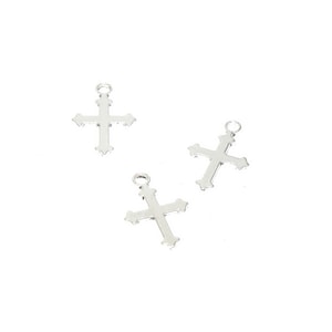 30 Stück Kreuz Charms Antik Silber Ton Christian Charm Anhänger DIY Schmuckzubehör 20 x 13 mm