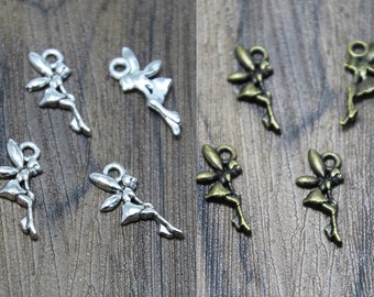 15pcs Antique Bronze Moon Fairy Charms Pendants for Jewelry Making 26mm ABF87