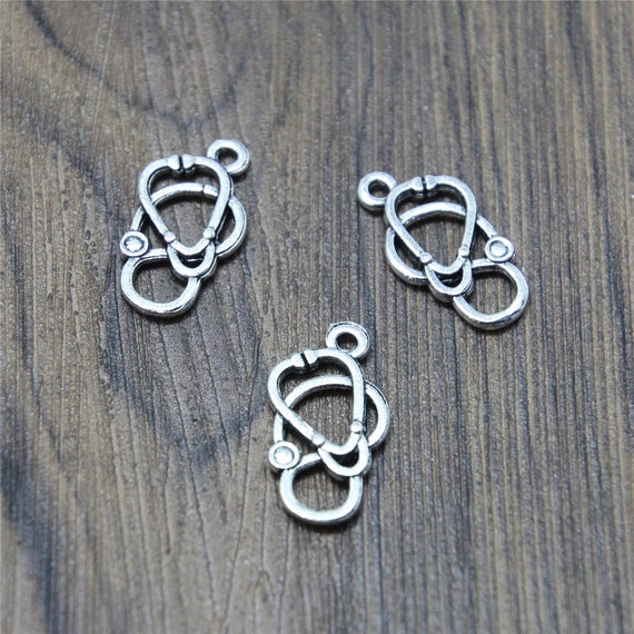 20pcs/lot Stethoscope Charms Silver Tone Echometer Clinical Instrument  Charm Pendant 24x13mm -  Canada