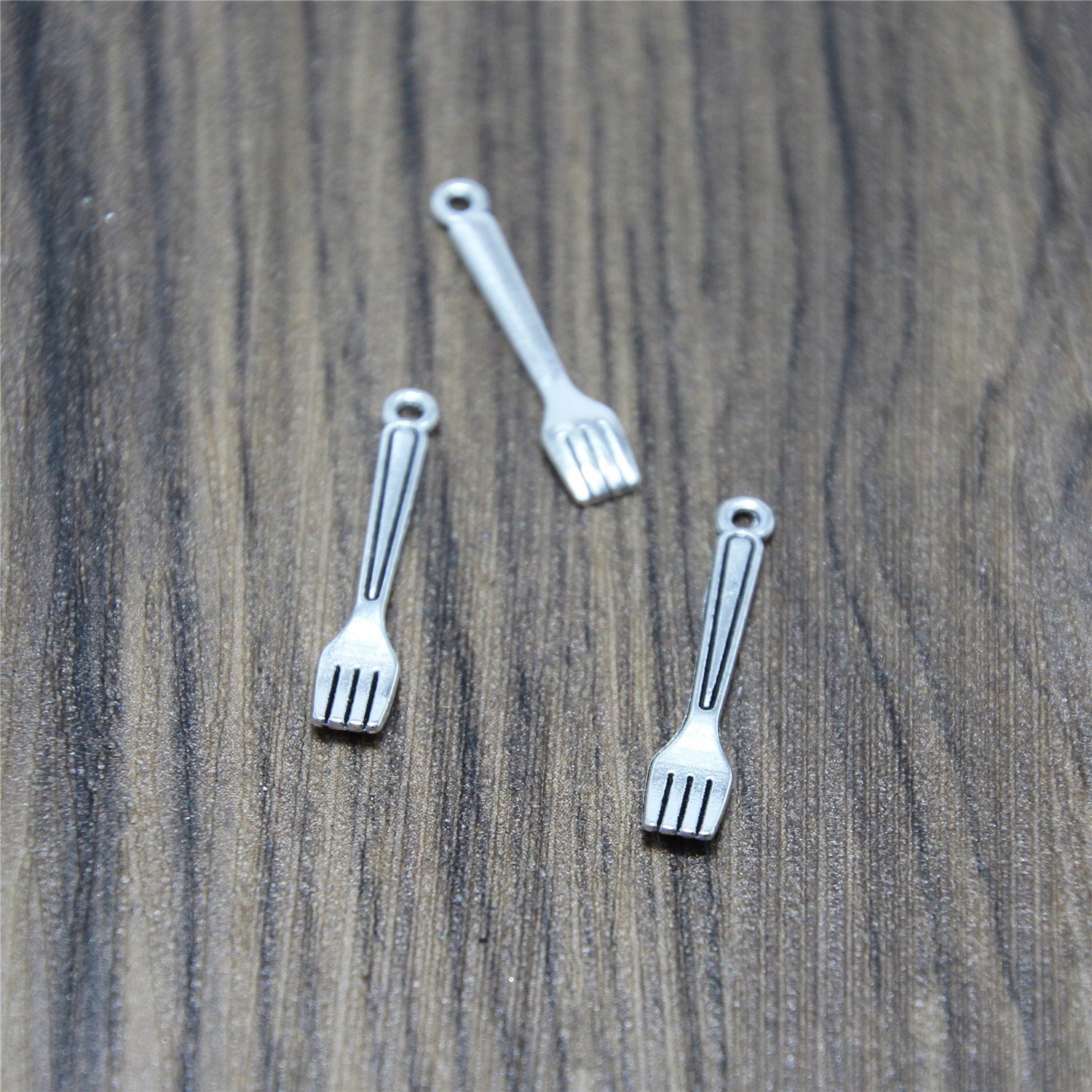50pcs Cutlery Charms Silver Tone Fork charms pendants Dinner Etsy