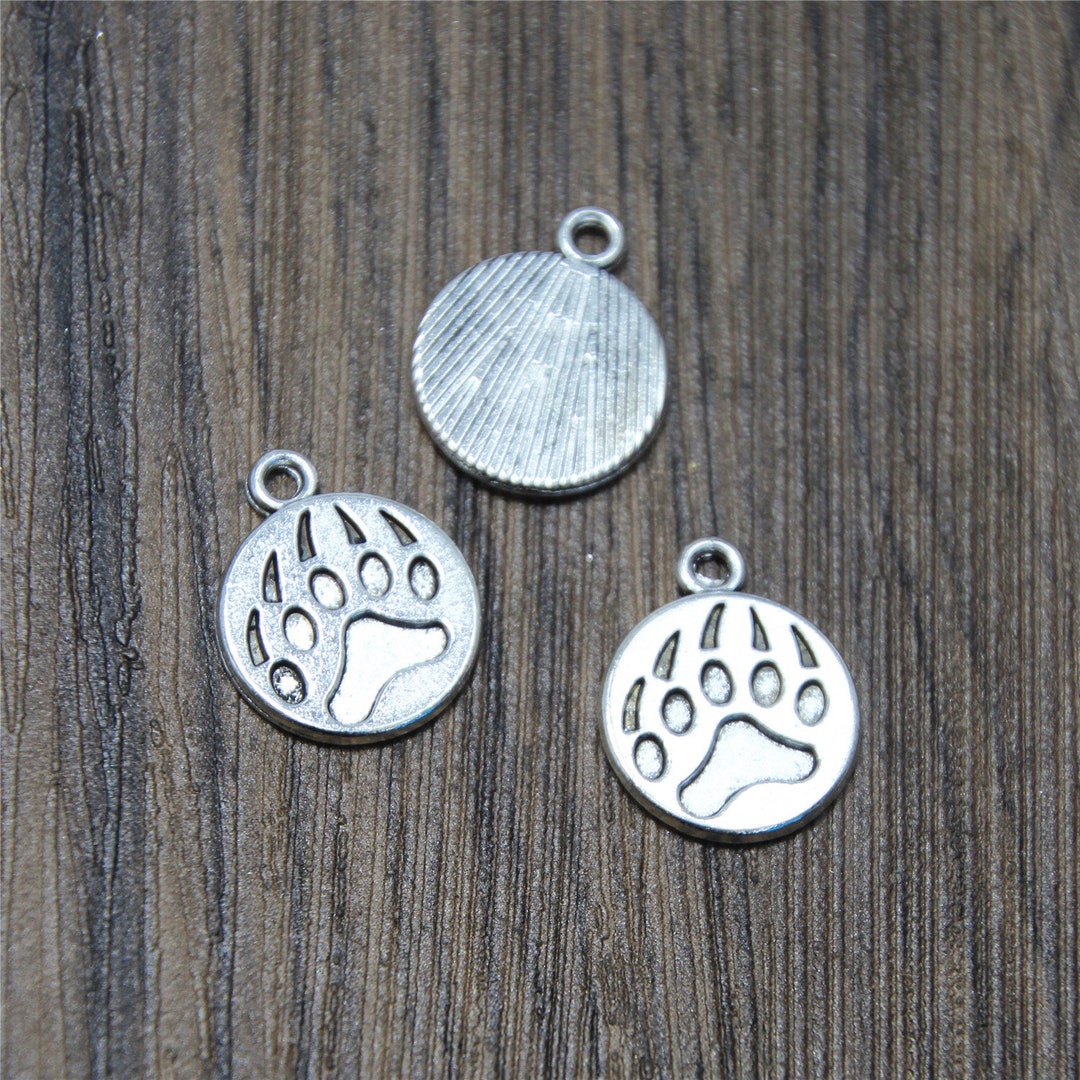 20pcs Bear Claw Charms Silver Bear Paw Charm Pendants 18x15mm - Etsy