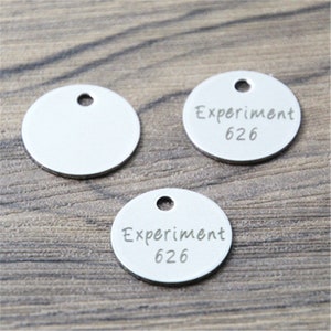 10pcs  expriment 626 Charms stainless steel message charm pendant 20mm