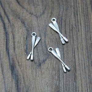 40pcs Oar Charms Antique Tibetan silver Oar Charms pendants 19x8mm