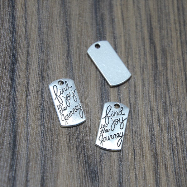 10pcs Find Joy in the Journey Charms  Ox Inspirational Charm pendants  DIY Supplies 20x10mm