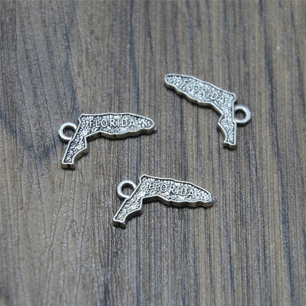 10pcs Florida charms Antique Tibetan silver Florida charms pendants 18x15mm