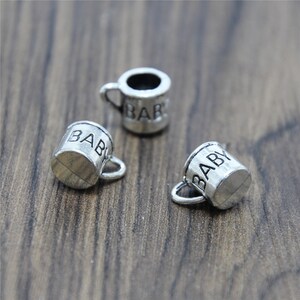 20pcs Cup Charms silver tone 3D cheer Cup Charm Pendant 10x11mm