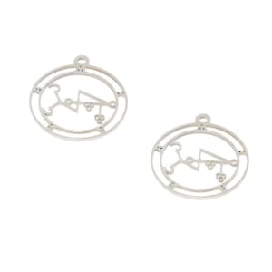 5pcs Stainless Steel Marax Sigil Charms: Ars Goetia Pendants (25mm)
