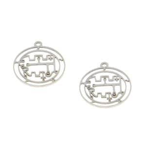 Stolas Symbol Charm: Stainless Steel Ars Goetia Seal Pendant (5pcs)