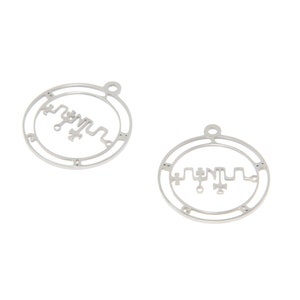 5pcs Stainless Steel Zagan Sigil Charms: Ars Goetia Pendants (25mm)