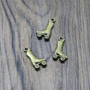 20pcs Roller Skate Charms Antique Tibetan bronze Tone Roller Skate charm pendant 21x12mm