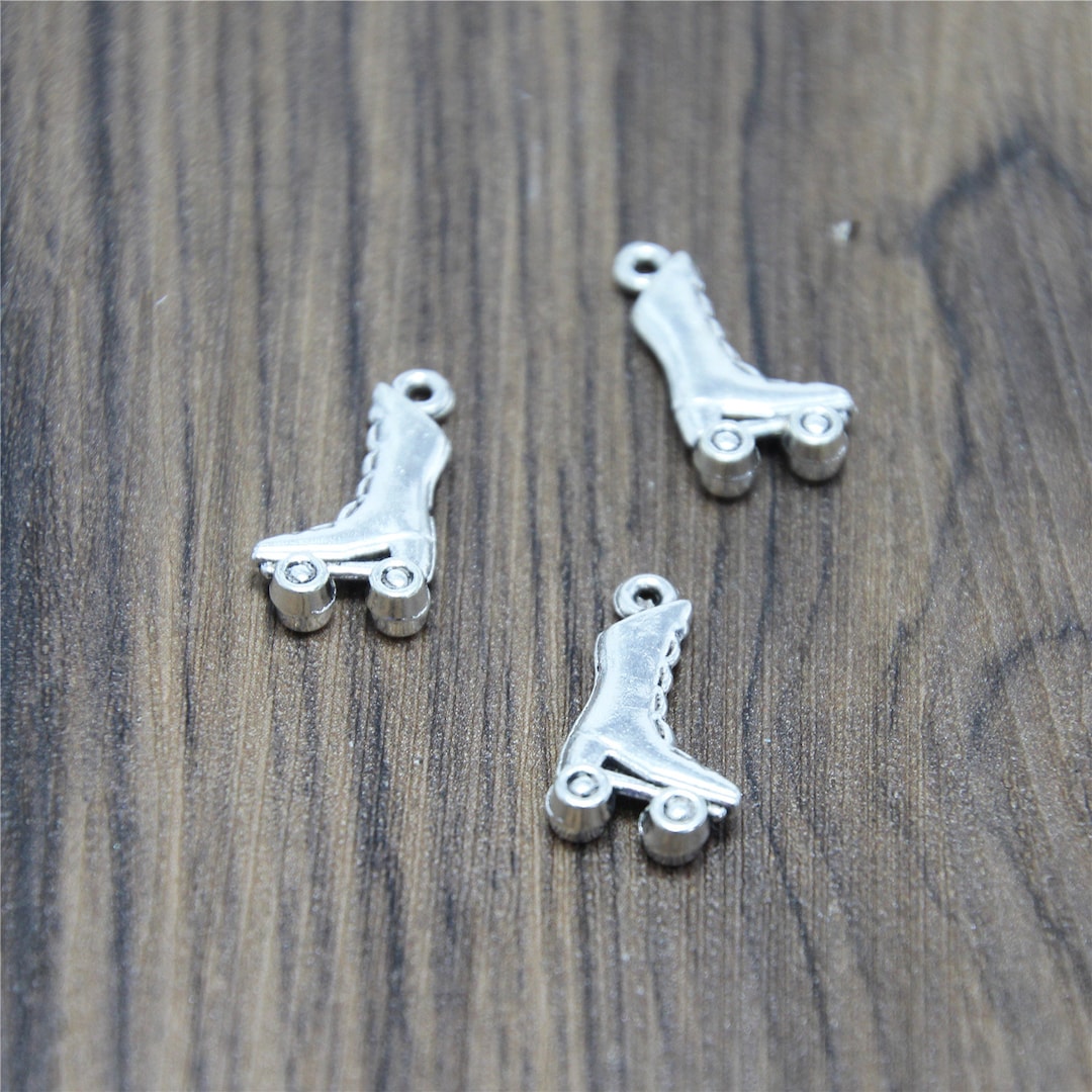 25pcs Roller Skate Charms Silver Tone Roller Skate Charm Etsy