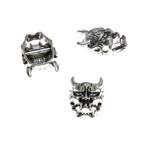 15Pieces/lot Skull Charm Devil Oni Mask Pendant Fit for DIY Jewelry Making Hand crafted Accessories 9x14mm