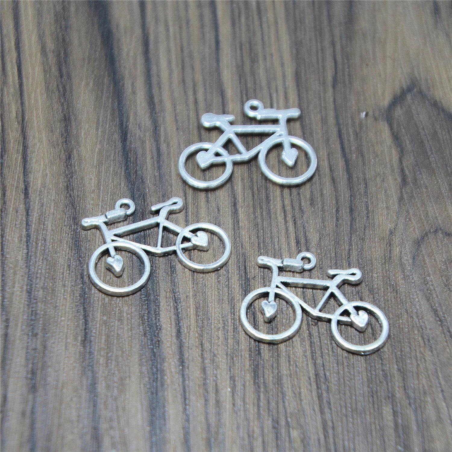 Boutons De Manchette Argentés Motif Tandem Vélo - Bony Cuff Links - Occasion - Pour Homme