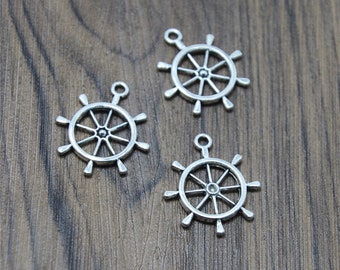 Sailing Rudder Charms 12mm Snap Pendant Necklace Set Drifting Bottle Charms Sailing Rudder Charms 12mm Snap Pendant Necklace Set Drifting Bottle Charms
