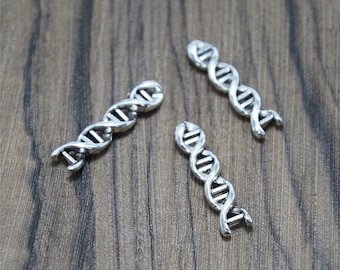 20 teile / los DNA Charms silberton Wissenschaft Gene Helix Charm Anhänger 29x6x4mm