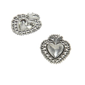 Sacred Heart Milagro Charms: Silber DIY Anhänger Lot (26 x 20 mm)