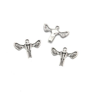 30pieces/lot Uterus Charm Human Body Organ Origin of Life Pendant DIy for Jewelry Making 22x18mm