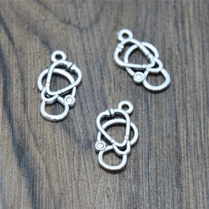 20 teile/los Stethoskop Charms Silber Ton echoometer Charme Anhänger 24 x 14 mm