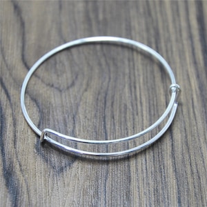 Justerbart armbandsset i silver: Berlockarmbandsbas (6 st, 65 mm)