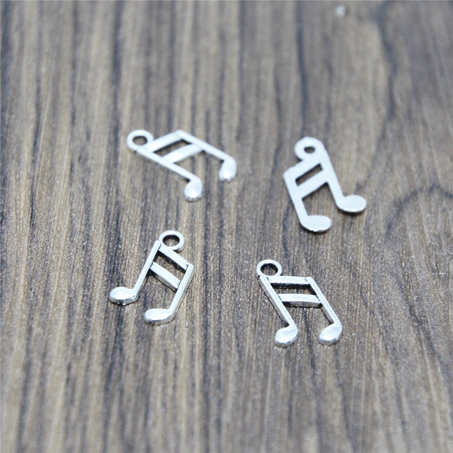 Note Charms 60pcs Music Note Charms Silver Tone Treble Clef Charm Pendants Musical ...