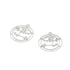 5pcs/lot Valefor Symbol charm Ars Goetia king sigil Lesser Key of Solomon Seal kabbalah Goetia seal ritual pendant 25mm