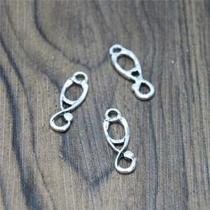 15 Stk Stethoskop Charms silberfarben medizinische Charm Anhänger 22 x 8 mm