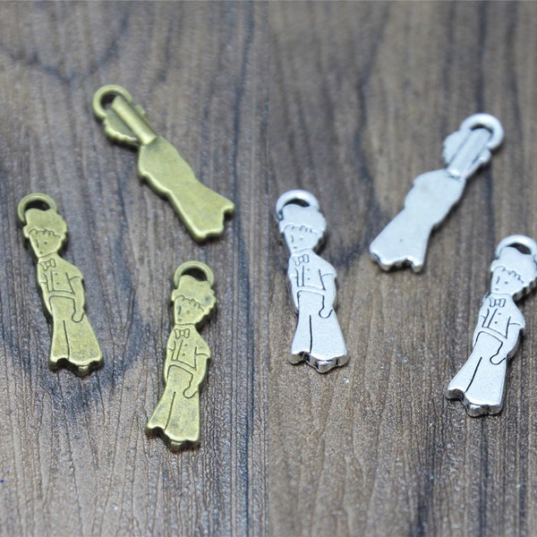 30pcs petit prince Charms ton bronze / ton argent petit prince charme pendentif 22x6mm