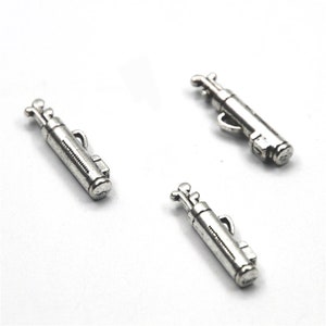 15pcs  Golf barrel charm silver tone Golf Charms Pendant 23x6mm