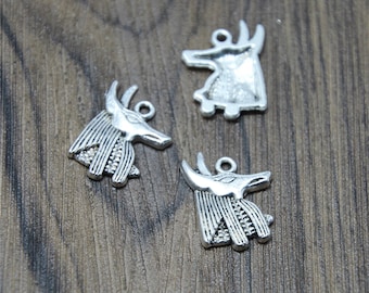 20pcs Anubis Charms Antiqued Silver Tone Anubis charm pendants 20x15mm