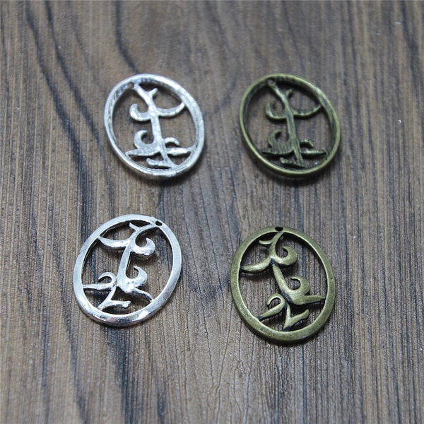8pcs THE MORTAL INSTRUMENTS Parabatai Rune Charms bronze tone Charm pendant 19x23mm
