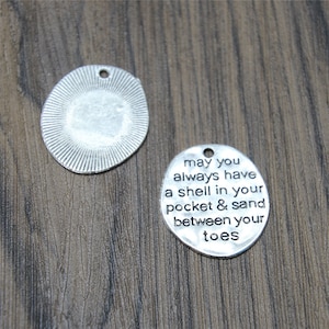 8pcs Beach Charms: Tibetan Silver Shell Pendant (30x26mm)