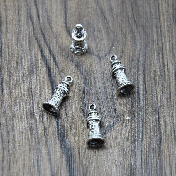 Oxidized 3D Lighthouse Charm main image 1