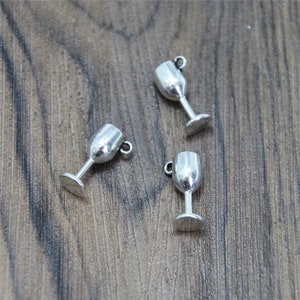 25pcs goblet Charms silver tone goblet charm pendant 16x8mm
