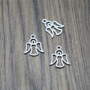 30pcs Angel Charms  silver tone Angel Charms pendants DIY Supplies 21x17mm