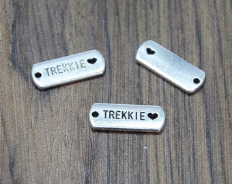 15pcs trekkie Charms Antique Tibétain argent trekkie Charms pendentifs 21x8mm