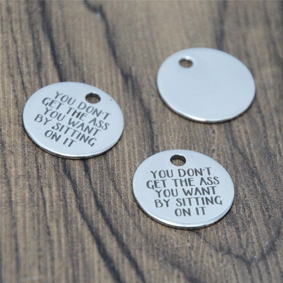 10pcs//lot Buddy charm Dad/'s Little Hunting Buddy Stainless steel pendant 20mm